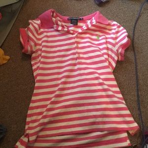 Striped collared shirt